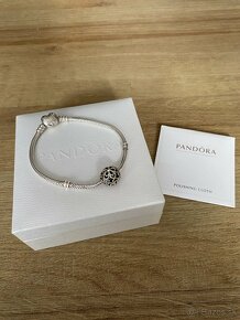 Pandora náramok srdiečko + korálka - 2