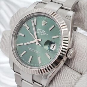 Rolex Datejust 41mm Green Mint White Gold/Steel - 2