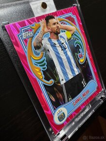 2023 Topps Fileteado Argentina Lionel Messi Celebration Pink - 2