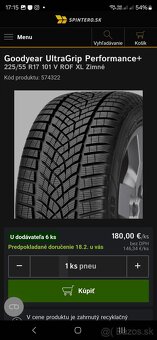 Zimne pneumatiky 225/55 r17 Good Year Ultragrip Performance - 2