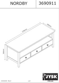 TV skrinka NORDBY Jysk - 2