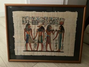 Obrazy, egyptské výjavy na papyruse - 2