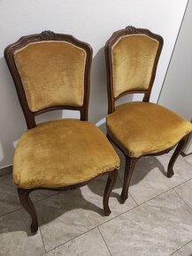 Starožitné stoličky, zamat - 2