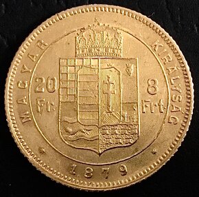 8 Zlatník/20 Frank 1879 KB FJI - 2