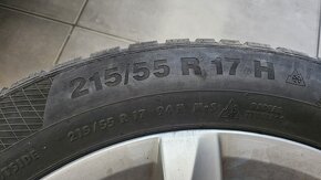 215/55 R17 ORIGINAL VW OBUTÉ DISKY + PNEU ZIMNÉ - 2