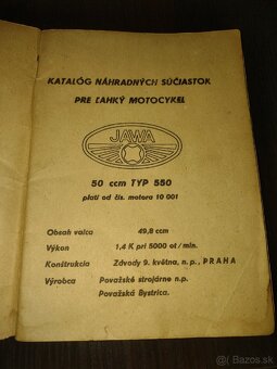 Katalóg náhradných súčiastok Jawa 550 - 2