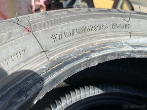 4ks letné pneumatiky BRIDGESTONE 175/65R15 r 2015 5mm dezen - 2