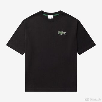 Lacoste oversized tričko - čierne, TH0062 - 2