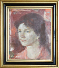 Medvecká Mária, Dievča z Oravy, 1982, olej na plátne - 2