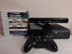 Microsoft Xbox 360 E 500GB + Kinect + 13 hier - Dobry stav - 2