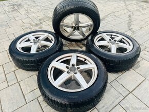 Zimné Pneu 225/55R17 + disky dezent Audi A6 5x112 - 2