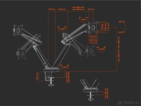 Držiak na monitor Rapture Arm BLACKOUT DX - 2