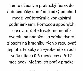 Fusak do autosedačky - 2