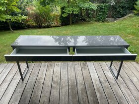 stol IKEA 180x40cm lesklý šedy - 2