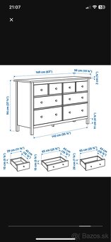 Hemnes skriňa NOVÁ postavená - 2