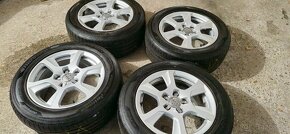 Predám alu. disky Audi 5x112 R16 + Letné pneu 225/55 R16 - 2