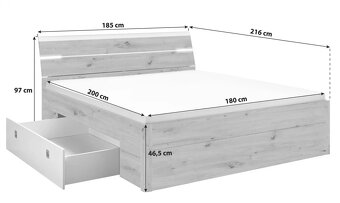 Posteľ s LED osvetlením - 2