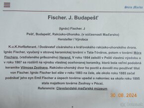 Predám starožitné taniere " FISCHER.J. značené. - 2