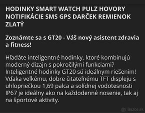 Inteligentné hodinky Smart Watch GT20 Top stav - 2