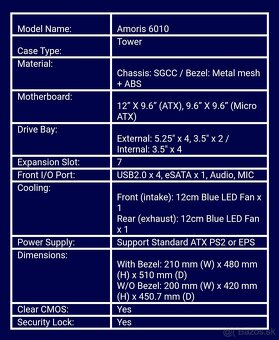 PC skrinka Maxcube Amoris 6010 black - 2