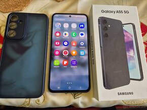 Samsung galaxy A55 5g 8/128gb čierny v top stave po bokoch s - 2