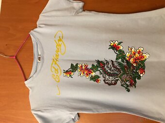 ED HARDY originál belasé damske tricko S/M - 2