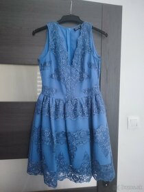 Modré spoločenské šaty - 2