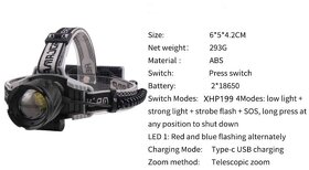 Predam XHP 100 LED zumovaciu čelovku - 2