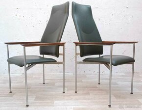 Retro stoličky s chrómovou konštrukciou, 7 ks, 70.roky - 2