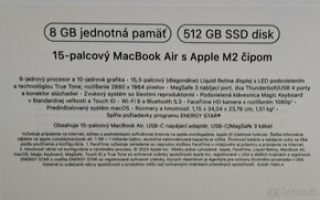 Predam novy mac 15 M2 500Gb - 2