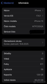 iPhone 15 128 GB žltý - 2