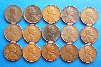 mince USA - 1 CENT LINCOLN sady 1910-1958 a kusovky po 1961 - 2