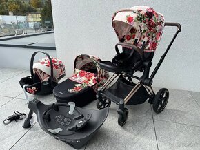 Cybex e-PRIAM Platinum Rose Gold 3in1, v Záruke - 2