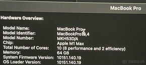 predám Apple Macbook Pro 14 M1 Max - 2