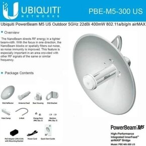 UBIQUITI PowerBeam M5 300 / M5 400 5 GHz SADA 2ks - 2