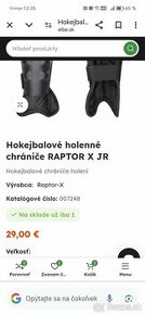 Hokejbalové chrániče holení Raptor Junior - 2