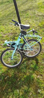 Skladaci bicykel Tyrkysovej farby - 2