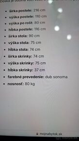 Detská posteľ vyvýšená so skrinkou a písacím stolom. - 2