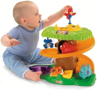 Fisher Price Dzungla Strom 3 Zvieratka Smykalka Kolotoc 6m+ - 2