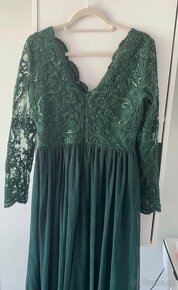 Smaragdovozelené spoločenské šaty 36/S - 2