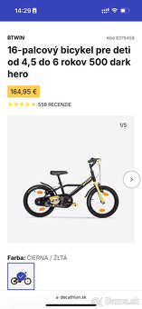 16 bicykel pre deti od 4,5 do 6 rokov - 2