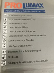 PROJAHN PROLUMAX Power LED 2v1 SVIETIDLO A POWERBANK - 2