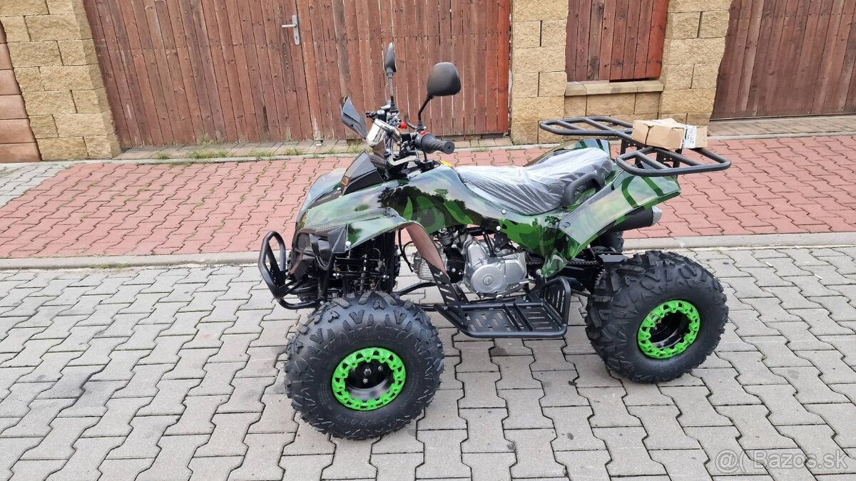 Dětská čtyřtaktní čtyřkolka ATV Warrior DELUX 125ccm zelená