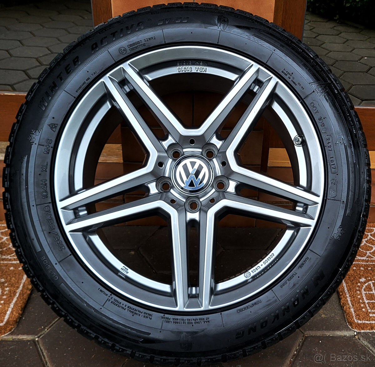 zimné alu R18 5x112, pneu 235/55, Mercedes GLA GLB GLK EQ S