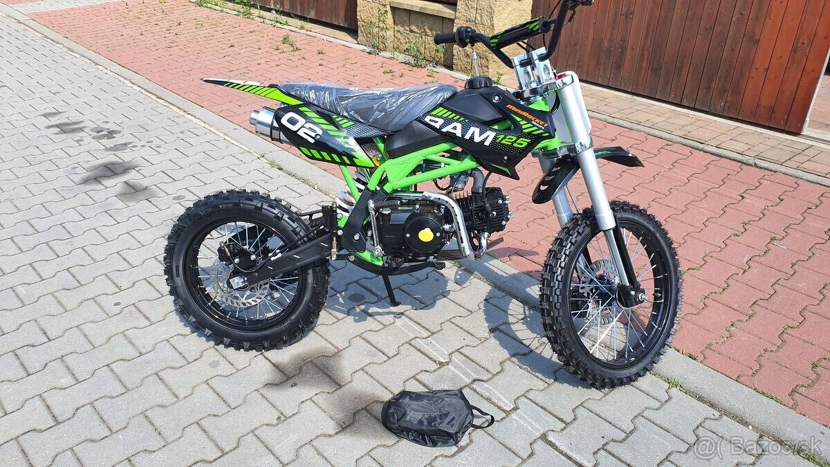 Motorka Pitbike Sky 125ccm 17/14 zelená