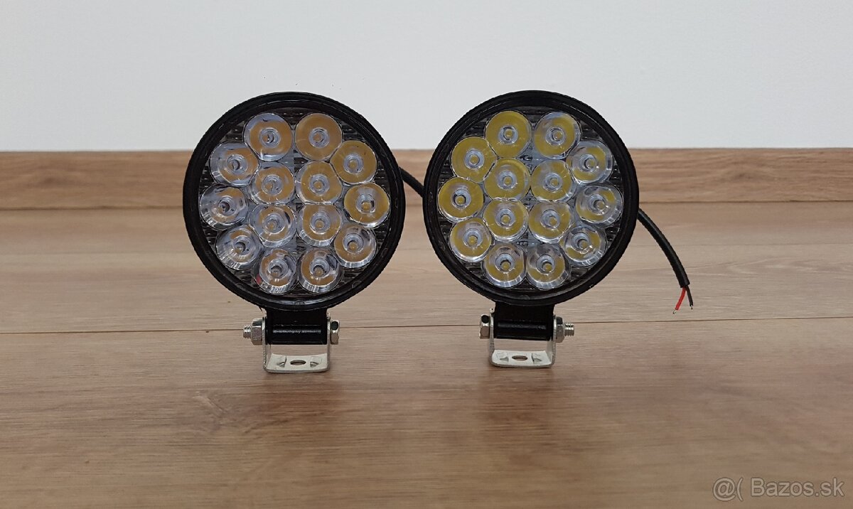 LED SVETLA OKRUHLE - 2ks - 42W + KABELÁŽ