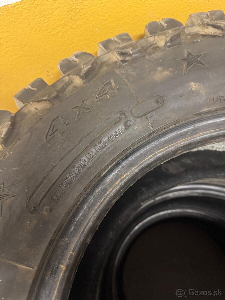 Predám offroad pneumatiky Ziarelli Varano 275/60 R16 109H