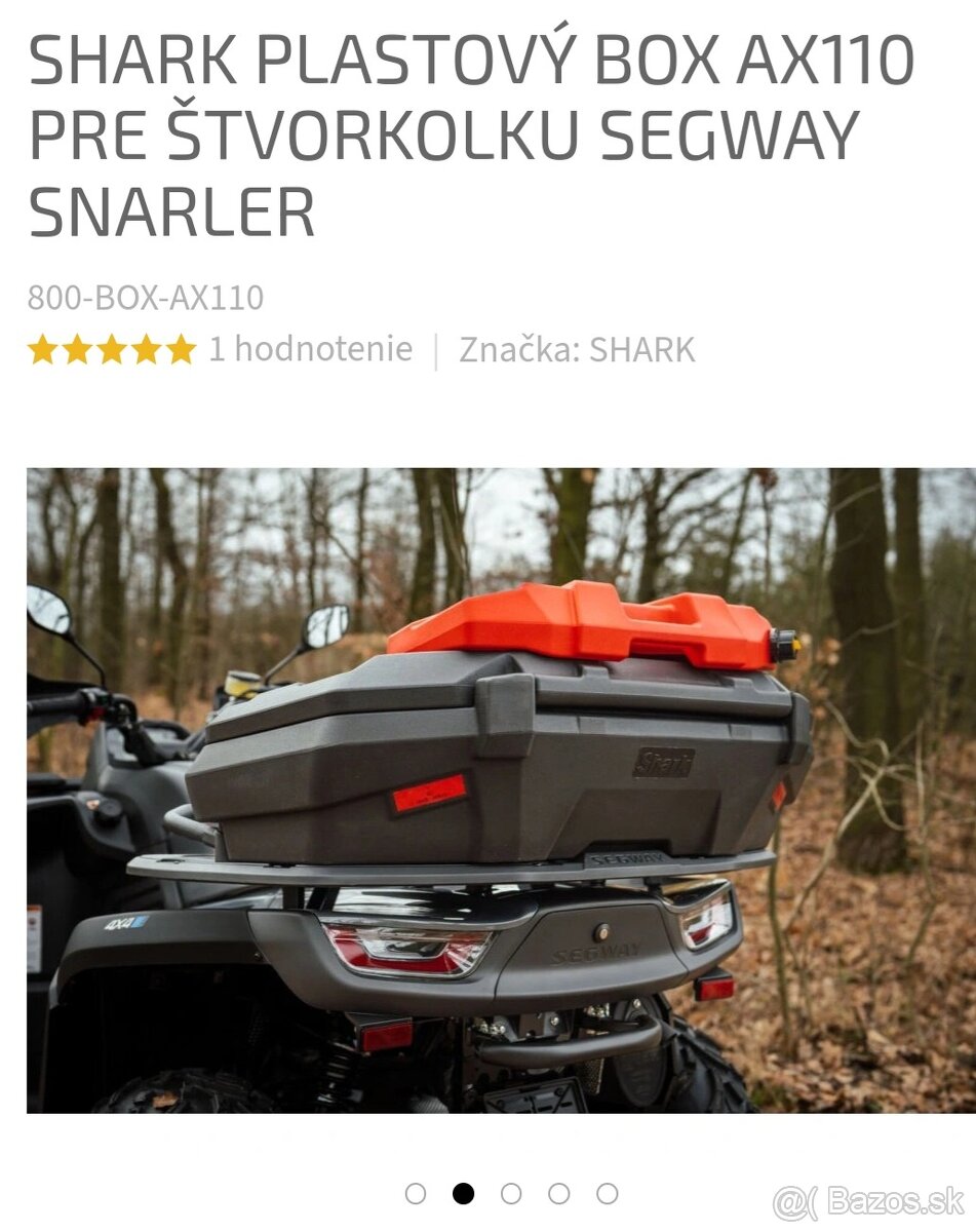 Plastovy kufor box na stvorkolku segway snarler at5l at6l