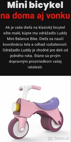 Luddy Mini Balance Bike, ružové - 3