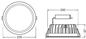 Svietidlá Osram DOWNLIGHT LED 35W 4000K IP20

 - 3